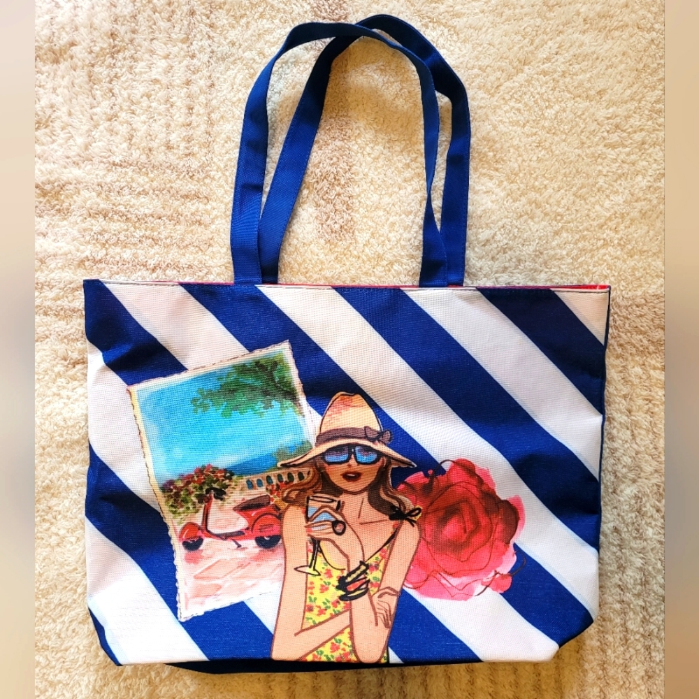 Lancome Blue Tote Shoulder Bag